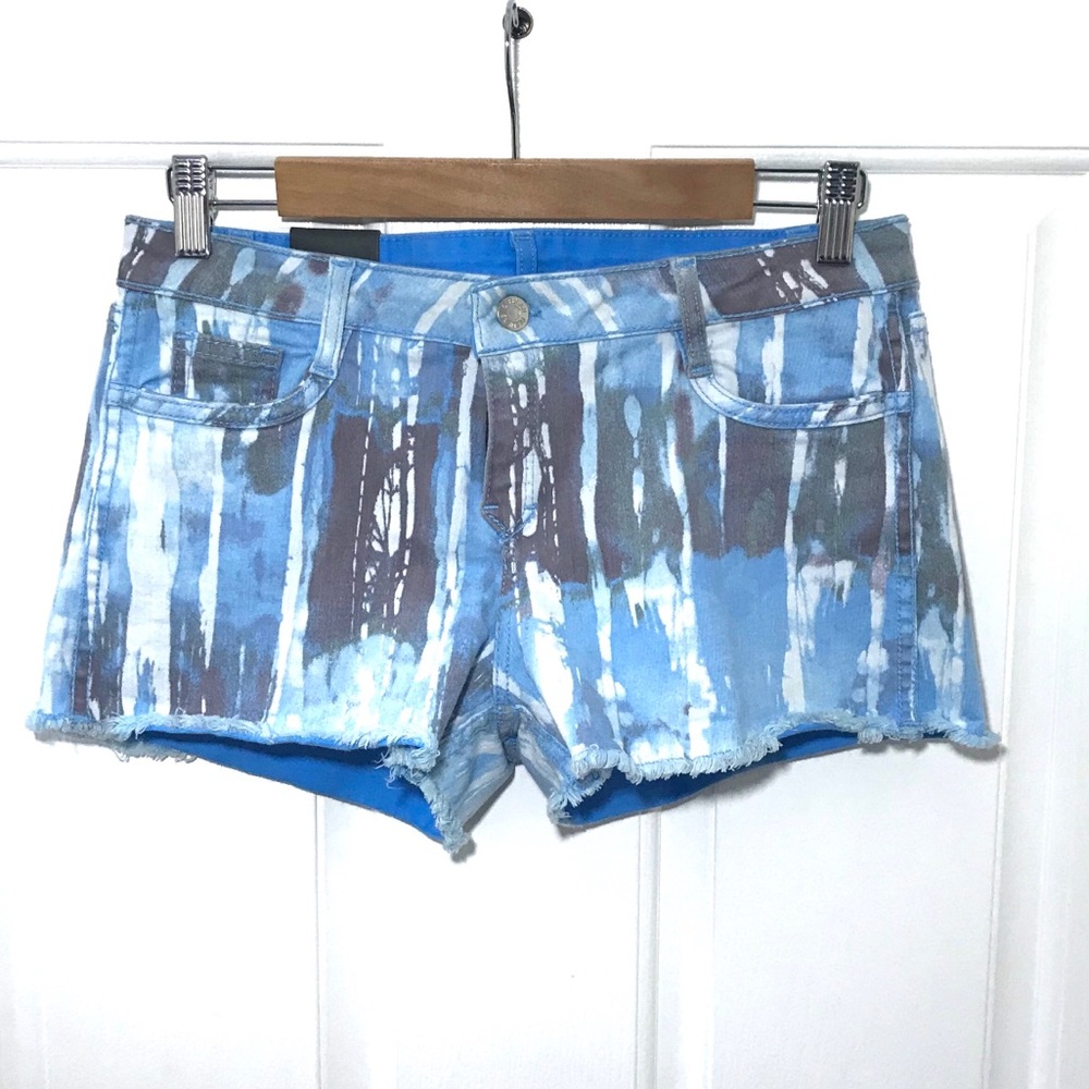 Bleulab LA designer reversible jean shorts, size 27